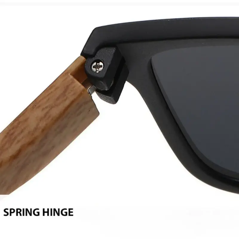 New Arrivals Black Wooden UV Protection Sunglasses for Men Bamboo Sunglasses Red UV400 Lenses Fashion Driving Shades Glasses