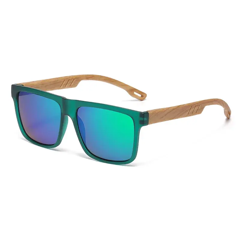 New Arrivals Black Wooden UV Protection Sunglasses for Men Bamboo Sunglasses Red UV400 Lenses Fashion Driving Shades Glasses