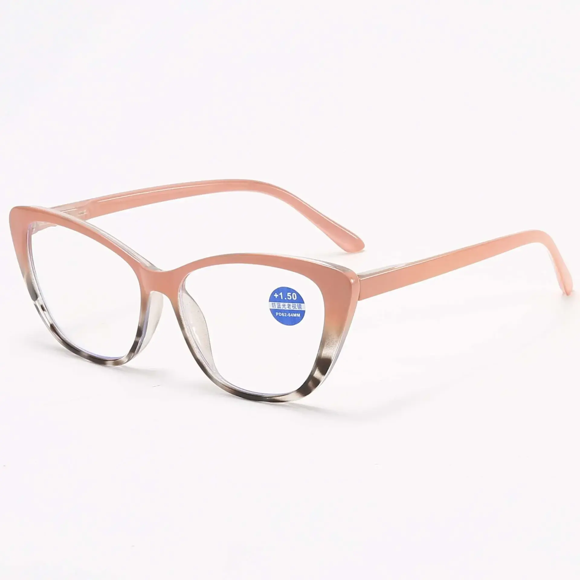 Fashionable Cat Eye Reading Glasses Oversized Frame Ladies Presbyopia Glasses Blue Light Blocking Eye Protection Eyewear