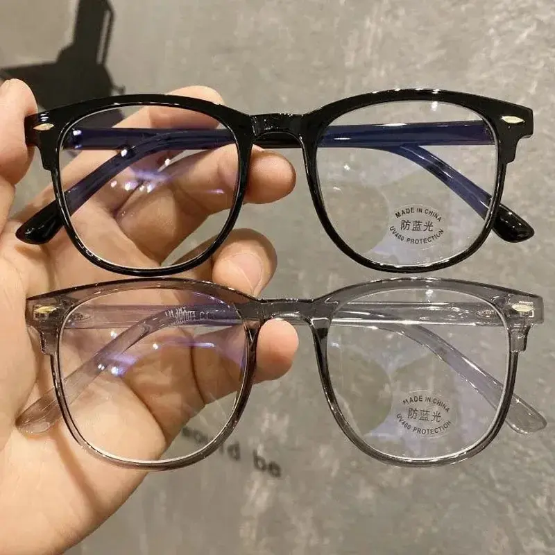 Trendy Korean Large Myopia Finished Glasses Personalized Men Women Glasses Ultra Light Anti Blue Light Near Sight Glasses