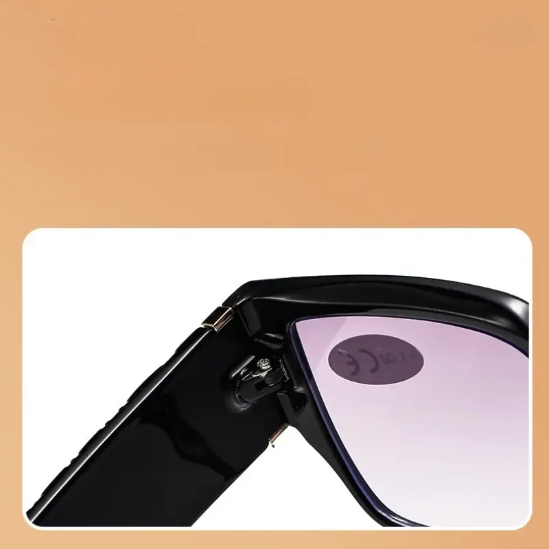 Personalized Square Frame Reading Glasses Wide Leg Diamond Shape Sunglasses Anti Blue Light Presbyopia Oversized Frame Eyewear