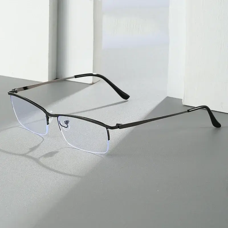 Women Short-sighted Eyeglasses Business Men Half Frame Myopia Eyeglass Blue Light Blocking Eye Protection Optical Glasses