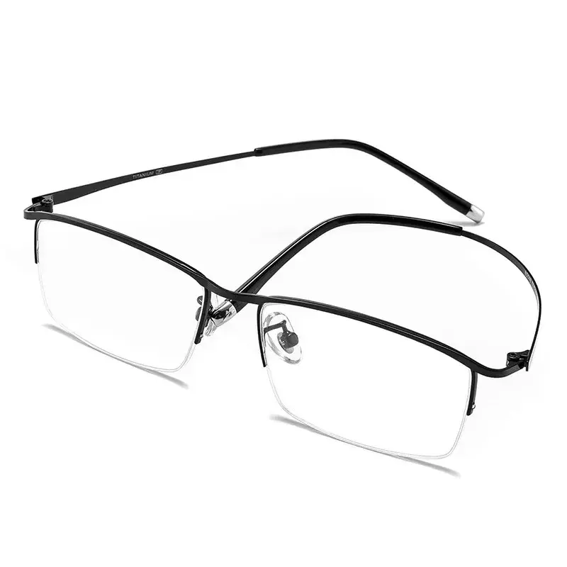 Women Short-sighted Eyeglasses Business Men Half Frame Myopia Eyeglass Blue Light Blocking Eye Protection Optical Glasses