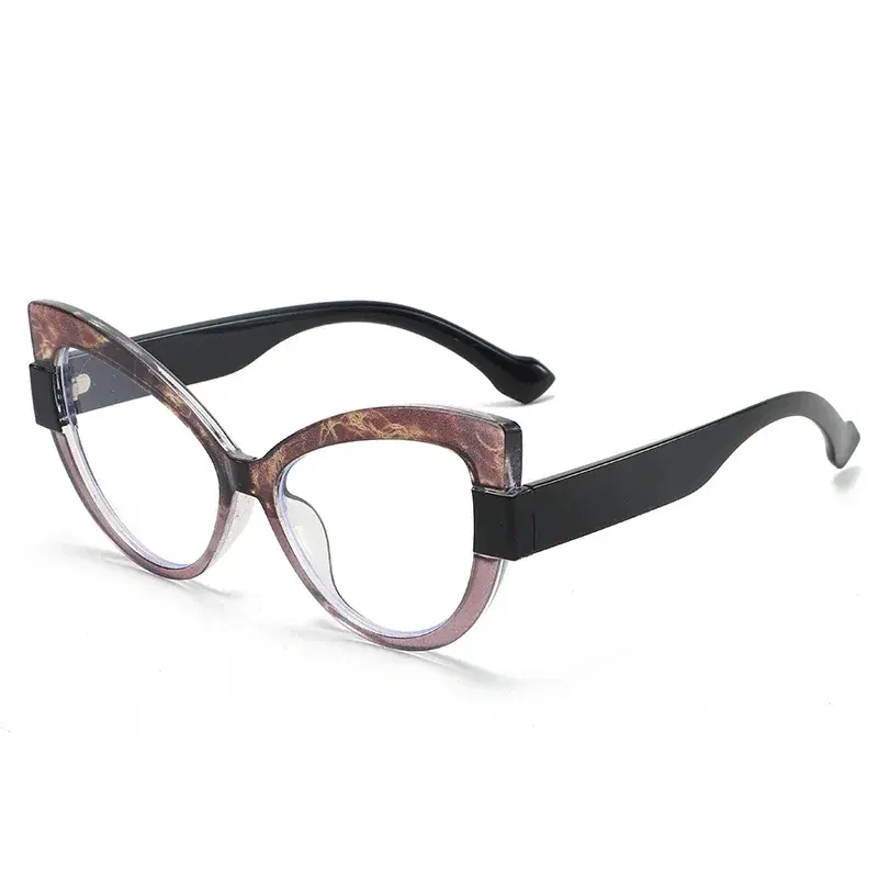 2025 Vintage Large Frame Cat Eye Reading Glasses Woman Fashion Design Gradient Frame Presbyopic Glasses Diopter 0 To +4.0