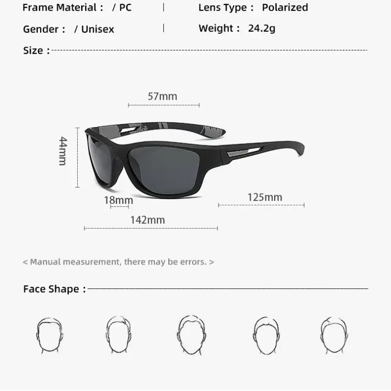 2024 Men's Polarized Sport Sunglasses with Rope Fashion Ultralight Colorful Film Sunglasses Outdor Dust-proof Cycling Sunglasses