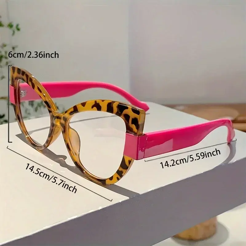 2025 Vintage Large Frame Cat Eye Reading Glasses Woman Fashion Design Gradient Frame Presbyopic Glasses Diopter 0 To +4.0