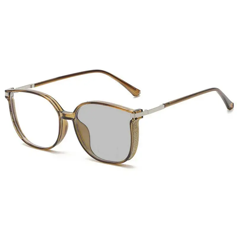 Ultralight Fashion TR90 Photochromic Myopia Glasses Women Men Anti Blue Light Square Frame Myopia Optical Eyeglasses 0 To -400