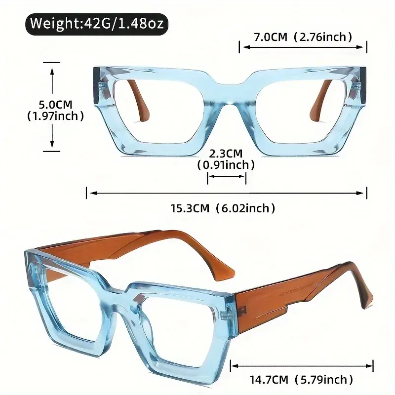 Y2K Oversized Thick Frame Sunglasses with Leopard Print Frame Square Trade Glasses Personalized Large Frame Sunglasses for Women