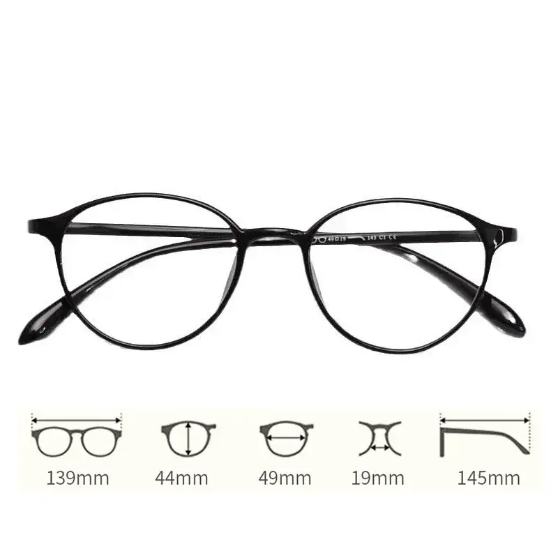 Retro Artistic Anti Blue Light Glasses Ultra Light Small Frame Myopia Glasses High Definition Transparent Short Sight Glasses