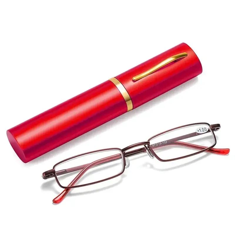 Men Pen Holder Reading Glasses Ultra Light Portable Presbyopic Eyewear Spring Frame High-definition Anti Blue Light Eyewear