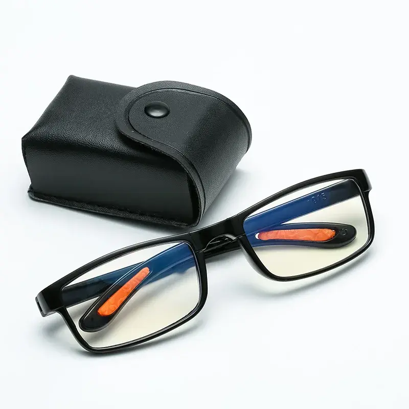 Fashion Far Sight Glasses TR90 High Definition Resin Presbyopic Glasses Portable Folding Square Frame Anti-blue Reading Glasses