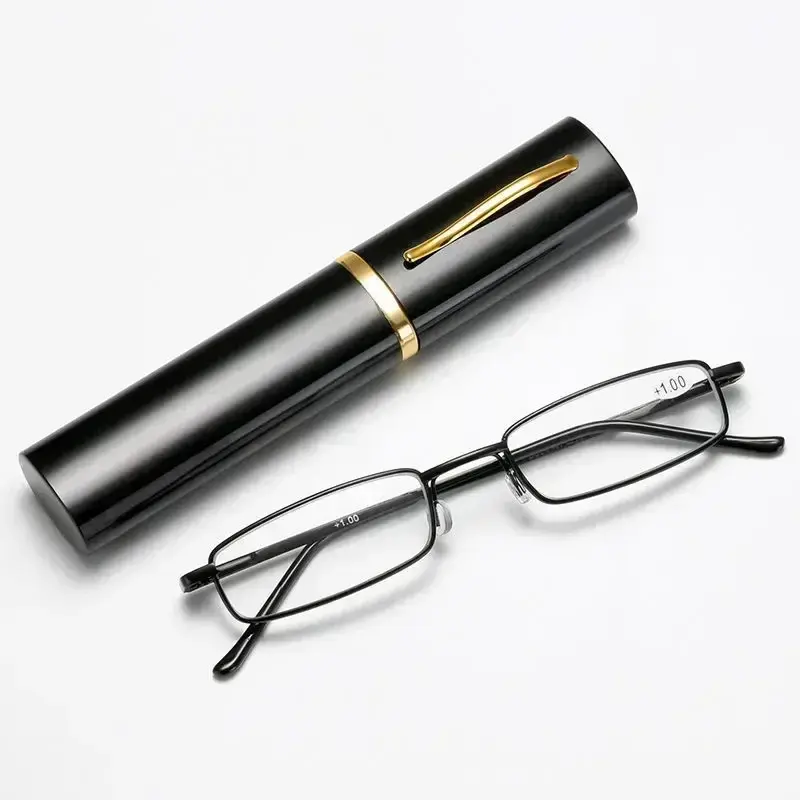 Men Pen Holder Reading Glasses Ultra Light Portable Presbyopic Eyewear Spring Frame High-definition Anti Blue Light Eyewear