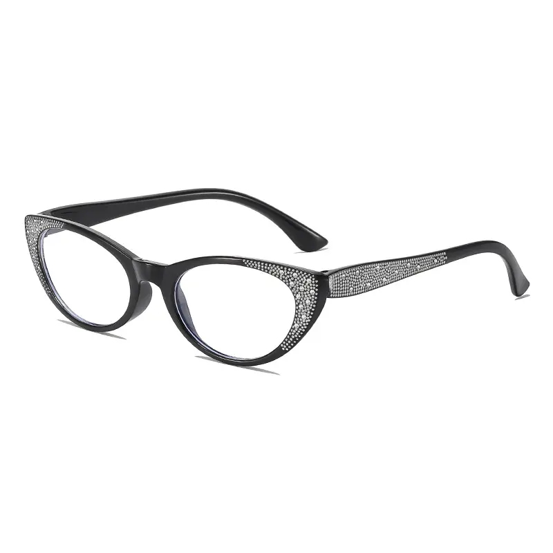 Retro Oval Small Frame Fashion Diamond Anti-blue Light Presbyopia Glasses Middle-aged and Old High-definition Reading Glasses
