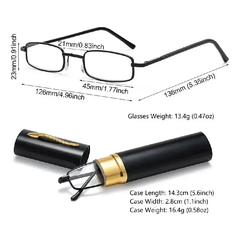 Men Pen Holder Reading Glasses Ultra Light Portable Presbyopic Eyewear Spring Frame High-definition Anti Blue Light Eyewear