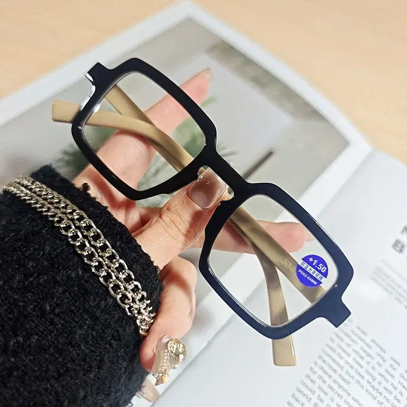 Square Plastic Reading Glasses Women Anti Blue Light Eyeglasses Men Presbyopia Hyperopia Reading Glasses Eyewear+1.0 +2.0 +3.0