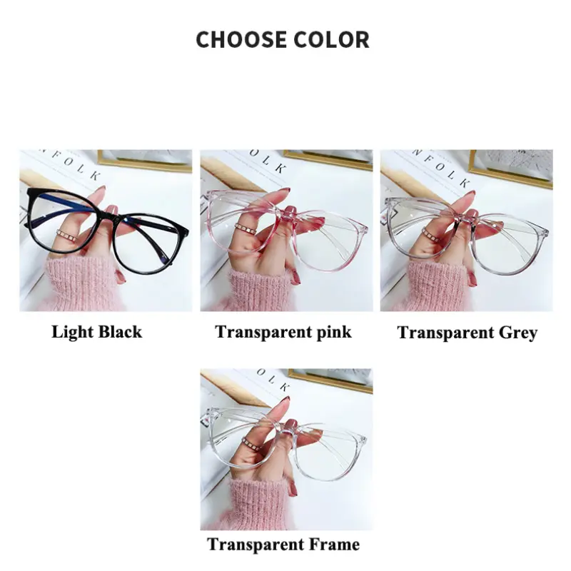 New Big Frame Anti-blue Light Near Sight Glasses Finished Myopia Glasses for Women Men Optical Prescription Eyewear 0 To -6.0
