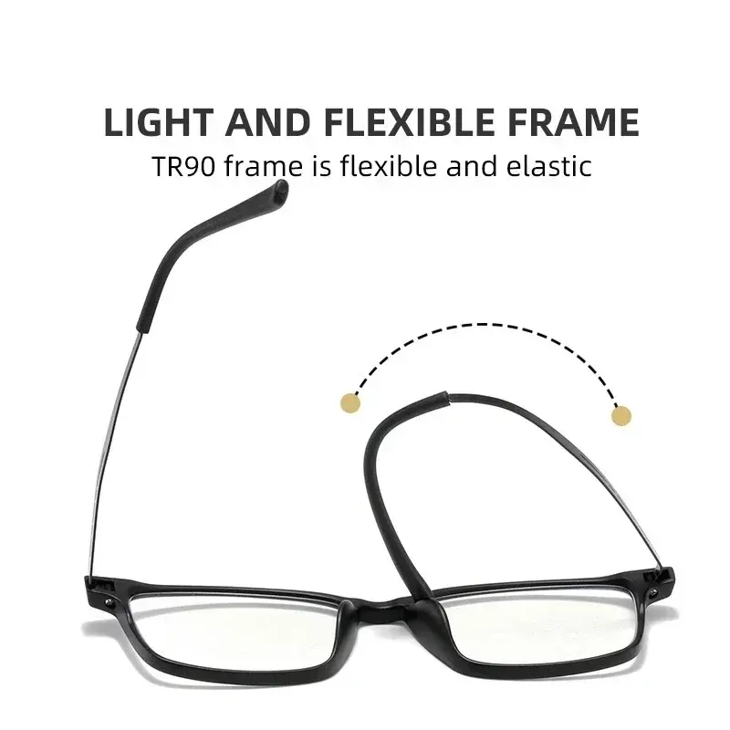 High Quality Reading Glasses for Women and Men Anti Blue Light Titanium Frame Presbyopia Eyewear with Diopter +1.0 To +4.0