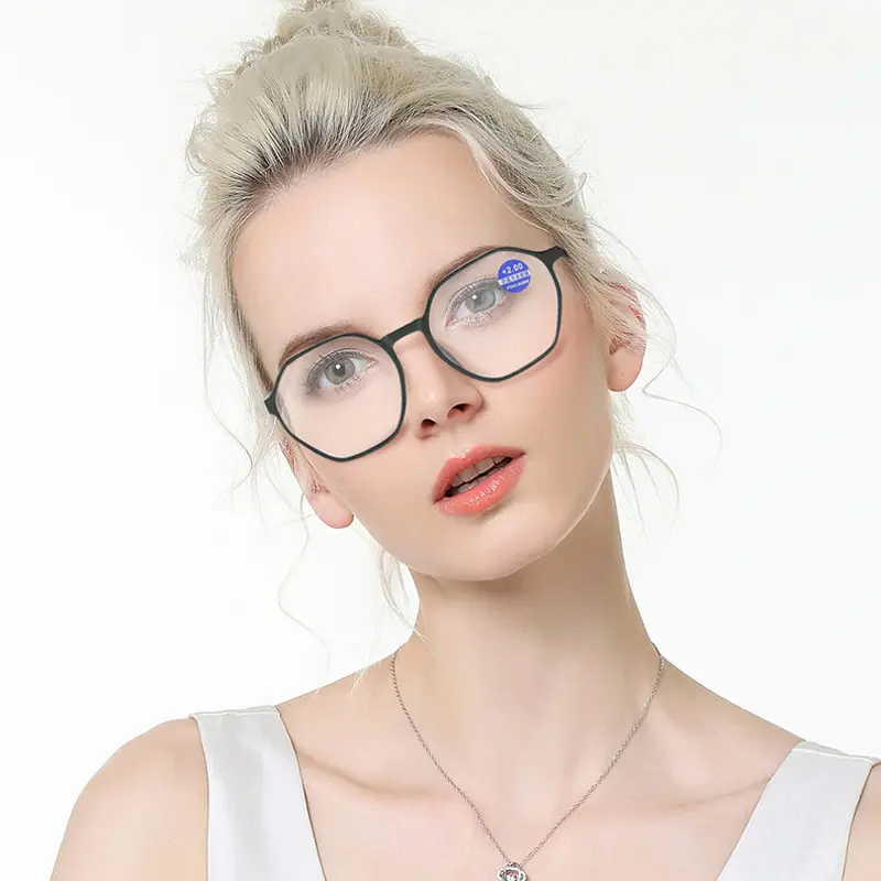 Pentagonal Presbyopia Glasses Men Women Blue Light Blocking Eye Protection Hyperopia Eyewear High-definition Reading Eyeglasses