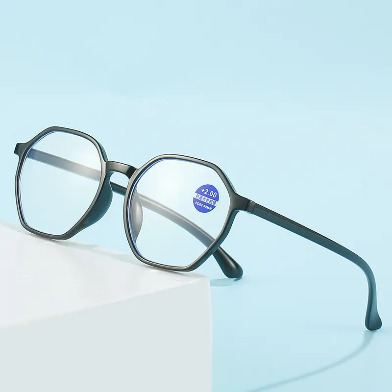 Pentagonal Presbyopia Glasses Men Women Blue Light Blocking Eye Protection Hyperopia Eyewear High-definition Reading Eyeglasses