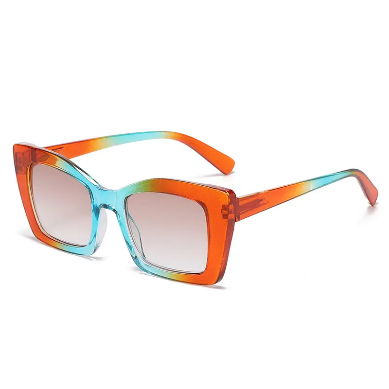 Fashion Large Frame Progressive Colour Presbyopia Glasses Women Brand Design Shading UV Protection HD Reading Glasses