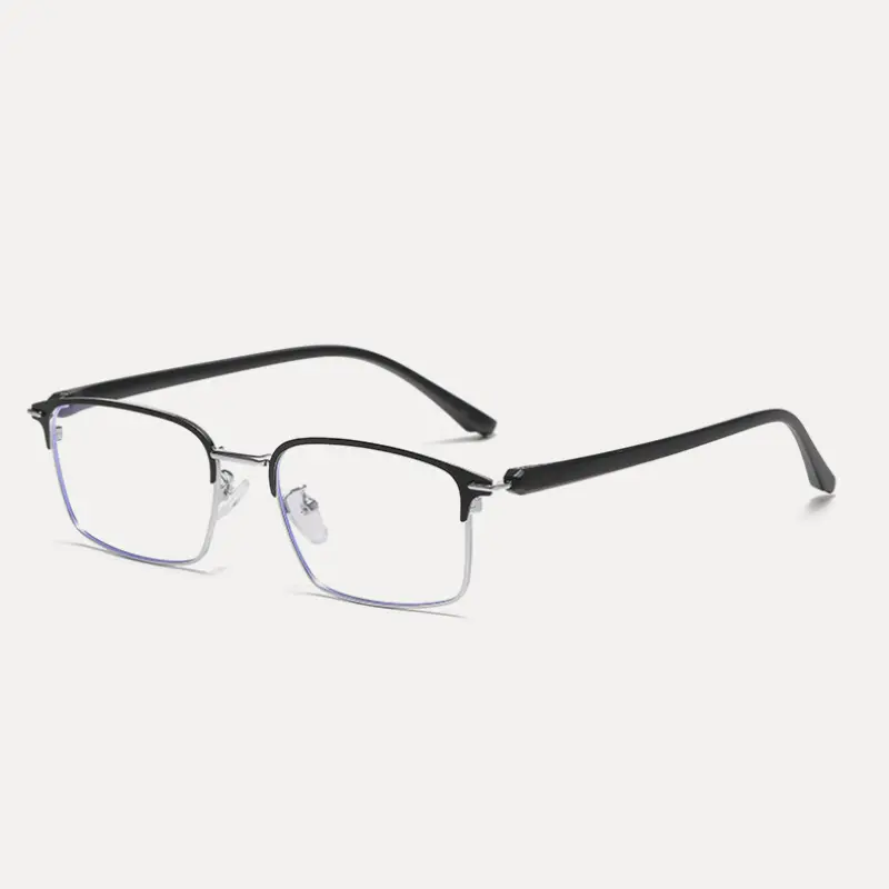 Business Half Frame Anti Blue Light Presbyopia Glasses Ultra Light Small Frame Elderly Glasses High-definition Far Sight Glasses