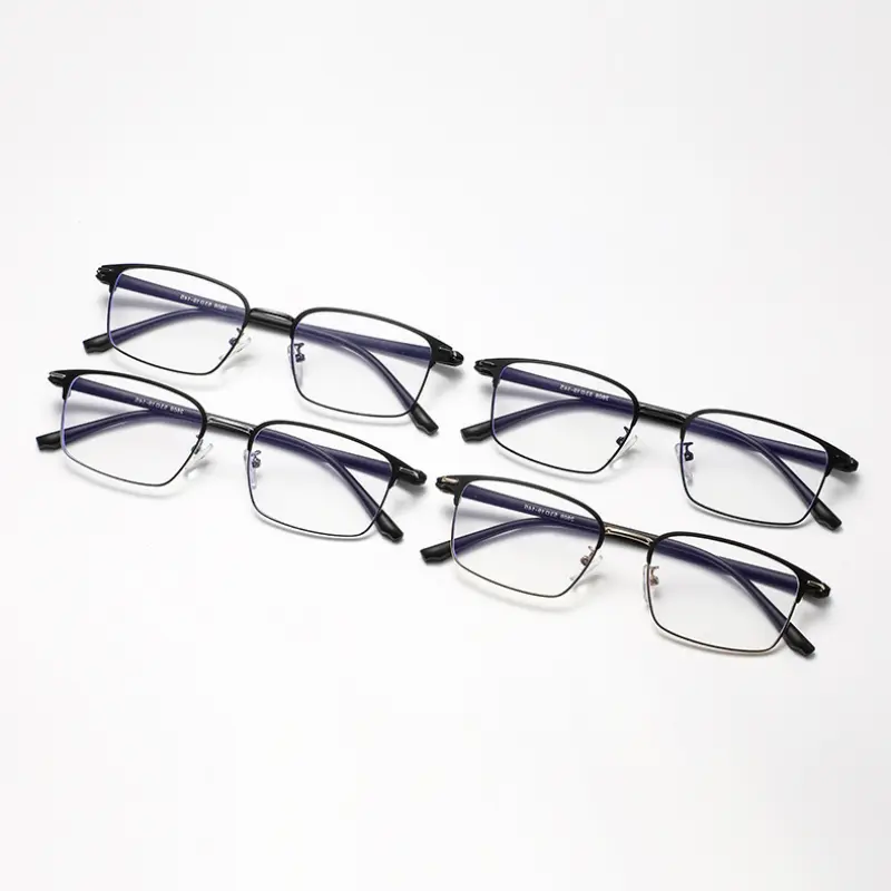 Business Half Frame Anti Blue Light Presbyopia Glasses Ultra Light Small Frame Elderly Glasses High-definition Far Sight Glasses