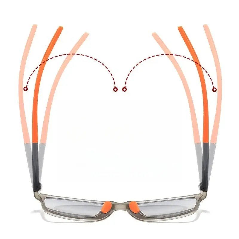 Sports Photochromic Reading Glasses 2-in-1 Anti UV Far Sight Sunglasses Progressive Color Anti-Blue Light Presbyopia Glasses