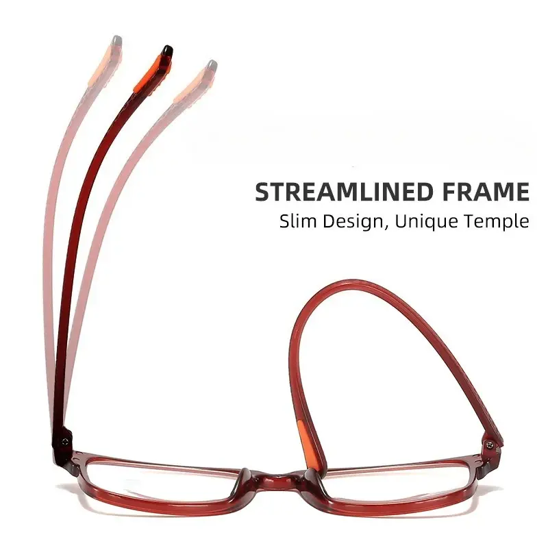 Men's and Women's Progressive Multifocal Presbyopia Glasses Fashion Square Frame Anti-blue Light Glasses Simple Reading Glasses