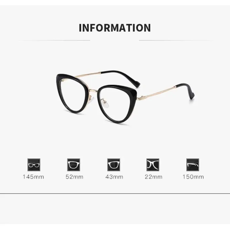 Men's and Women's Fashion Cat-Eye Photochromic Myopia Glasses Retro Large Frame High Definition Minus Diopter Eyeglasses