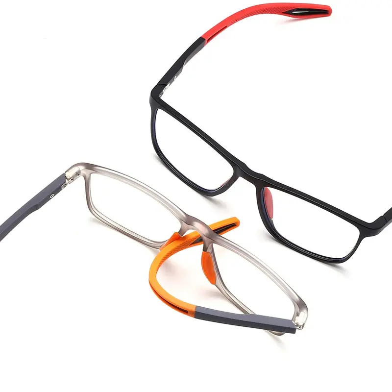 Fashion TR90 Spring Leg Finished Myopia Glasses Ultra Anti-blue Near Sight Eyewear Retro Square Frame Short Sight Eyeglasses