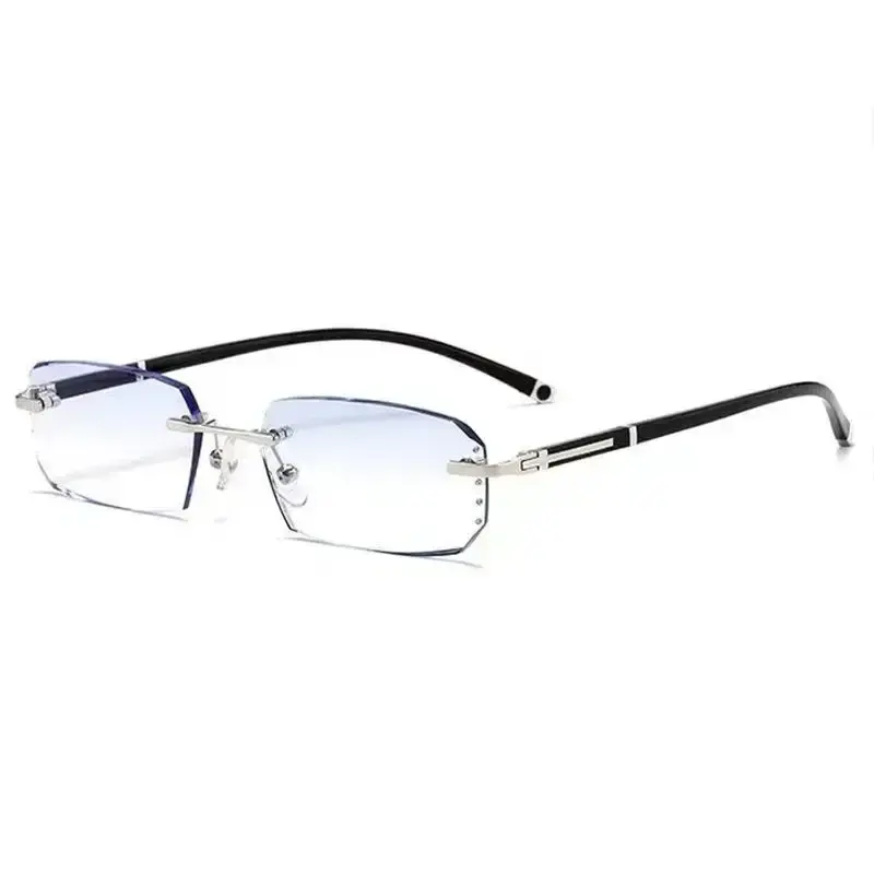 Ultra-light Anti Blue Near Sight Glasses Frameless Diamond Cutting Myopia Glasses Anti-radiation Finished Prescription Eyewear