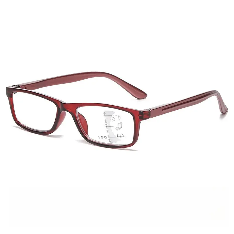 2025 Progressive Multifocal Reading Glasses Small Frame Versatile Presbyopia Anti Blue Light Clear Lens Far Sight Glasses