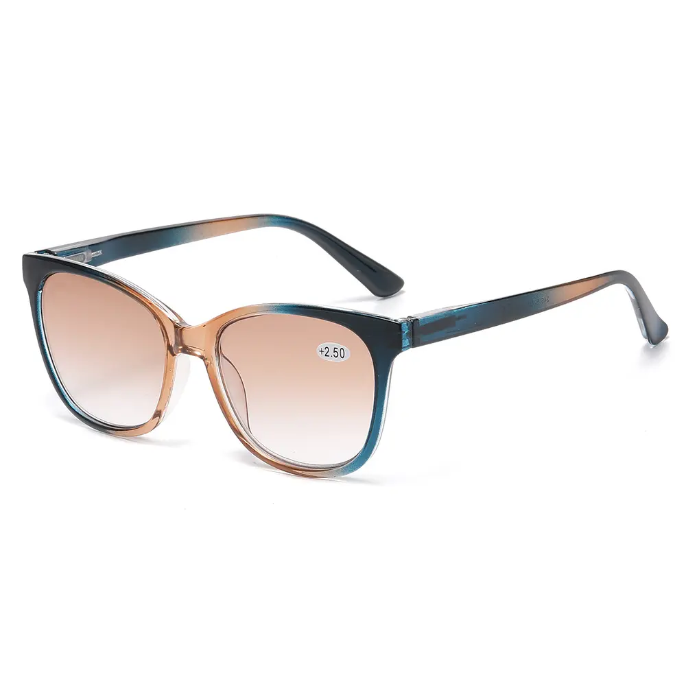 New Gradient Color Reading Glasses for Women Cat Eye Large Frame Sunglasses High-definition Anti Blue Light Presbyopia Eyewear
