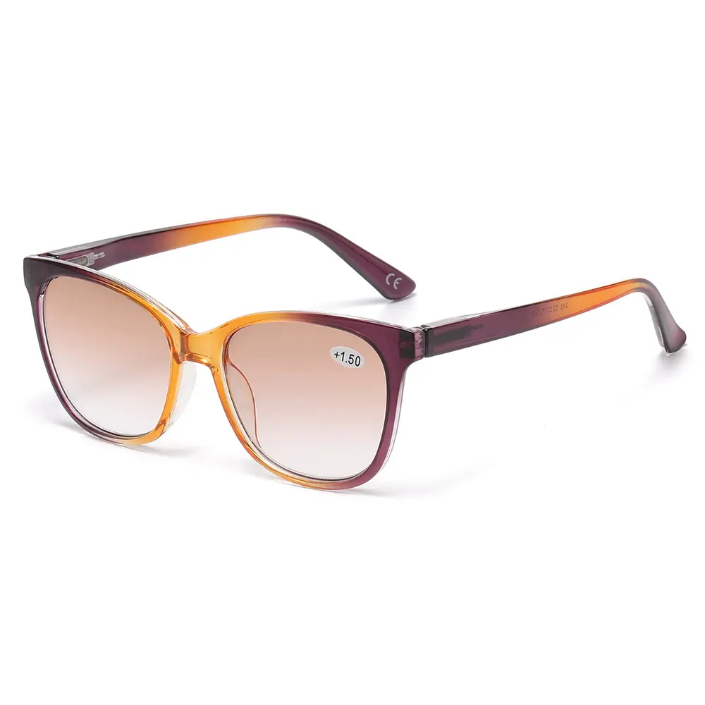 New Gradient Color Reading Glasses for Women Cat Eye Large Frame Sunglasses High-definition Anti Blue Light Presbyopia Eyewear