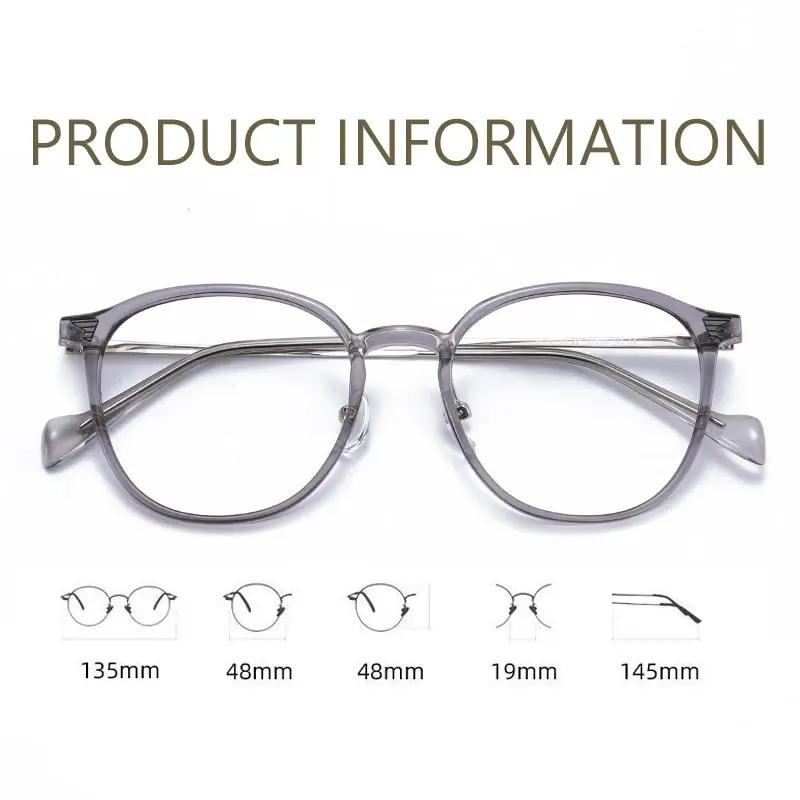 Anti-Blue Light Short Sight Glasses Ultra Light Milk Coffee Myopia Glasses Women's Retro Large Oval Frame Near Sight Eyewear