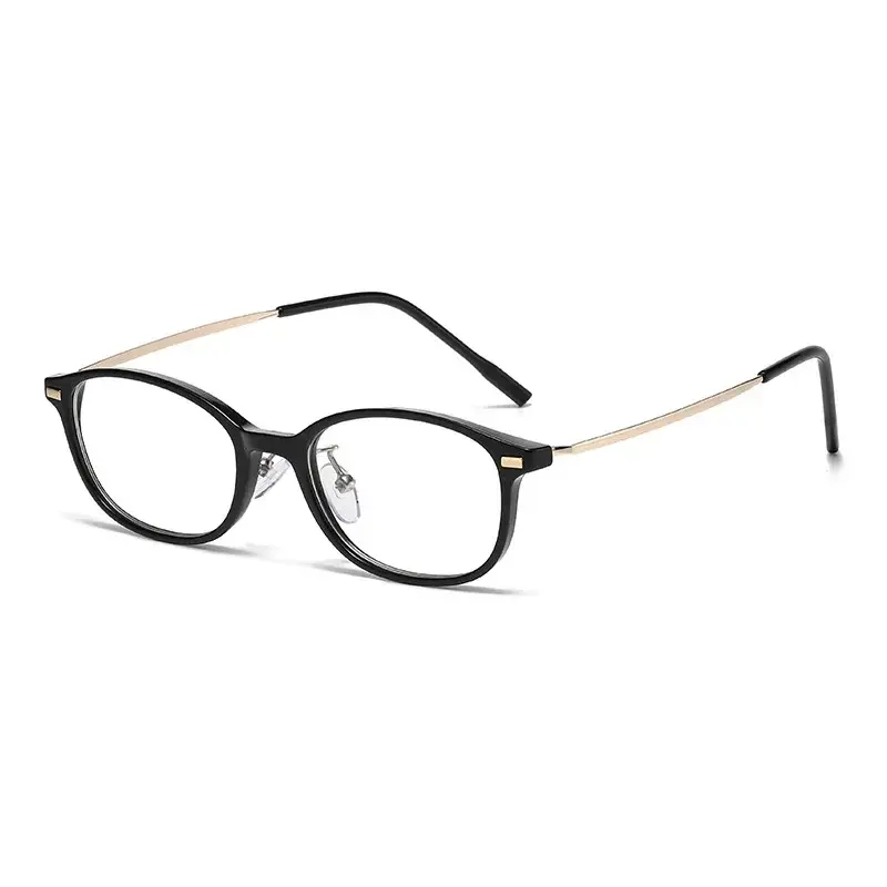 Men's and Women's Retro Round Frame Reading Glasses Fashionable Ultra-light Unisex Presbyopia HD Anti-blue Light Goggles