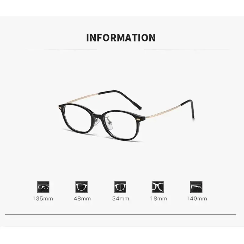 Men's and Women's Retro Round Frame Reading Glasses Fashionable Ultra-light Unisex Presbyopia HD Anti-blue Light Goggles