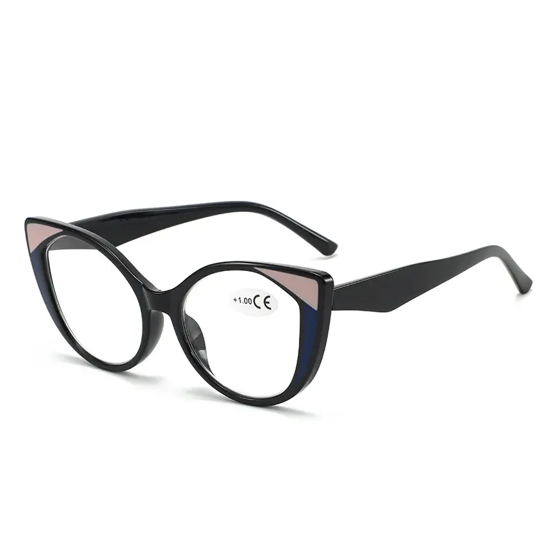Fashion Cat Eye Presbyopia Glasses HD Anti-blue Light Reading Glasses Women's Eyepieces Senior Sense of Colourful Glasses