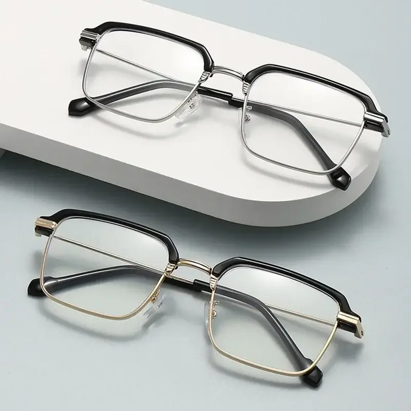 High Definition Men's Anti-blue Presbyopia Eyewear Photochromic Reading Glasses Metal Fashion Classic Hyperopia Eyeglasses