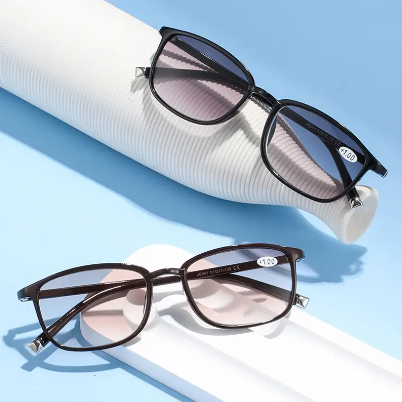 Progressive Colour Fashion Presbyopia Glasses Women's Reading Glasses with Degree HD Reading Glasses Shading Sunglasses