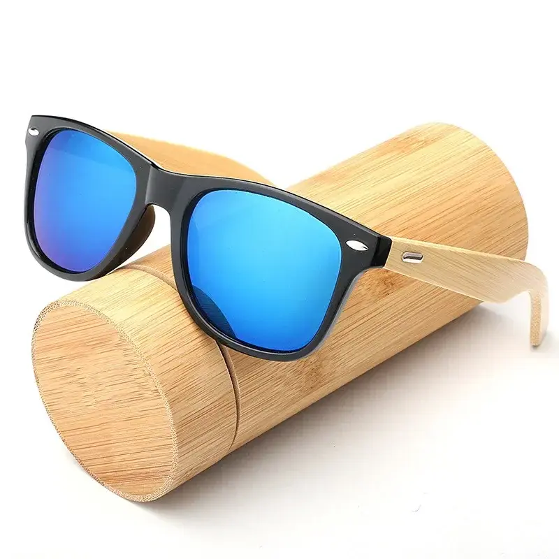 Outdoor Wood Ultraviolet Sunglasse Classical Fashion Personality Bamboo Leg Sunglasses Men and Women UV400 Sports Sunglasses
