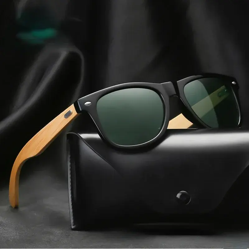 Outdoor Wood Ultraviolet Sunglasse Classical Fashion Personality Bamboo Leg Sunglasses Men and Women UV400 Sports Sunglasses