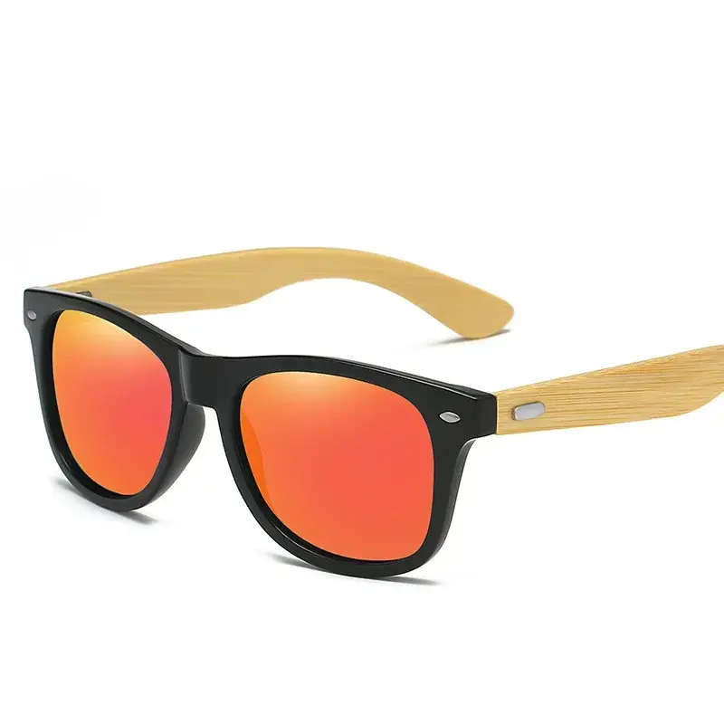 Outdoor Wood Ultraviolet Sunglasse Classical Fashion Personality Bamboo Leg Sunglasses Men and Women UV400 Sports Sunglasses