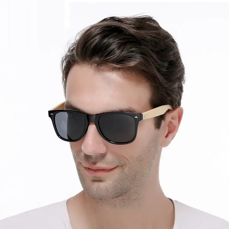 Outdoor Wood Ultraviolet Sunglasse Classical Fashion Personality Bamboo Leg Sunglasses Men and Women UV400 Sports Sunglasses