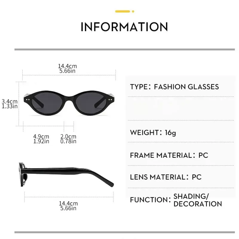Retro Small Oval Sunglasses Women's Men's Sunshade UV400 Sun Glasses Optional Lenses for Outdoor Sports Sun Protection Glasses