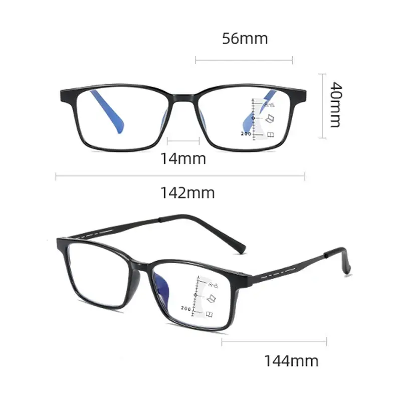 Ultra Light Intelligent Photochromic Reading Glasses Retro Indoor and Outdoor Dual Purpose Eyewear Anti Blue Light Eyeglasses