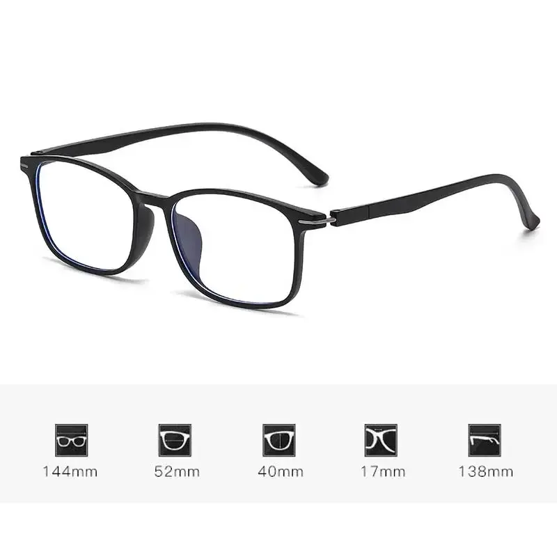 Ultra Light Small  Square Photochromic Myopia Glasses Versatile Anti-UV Clear Lens Eyeglasses Color Changing Near Sight Glasses