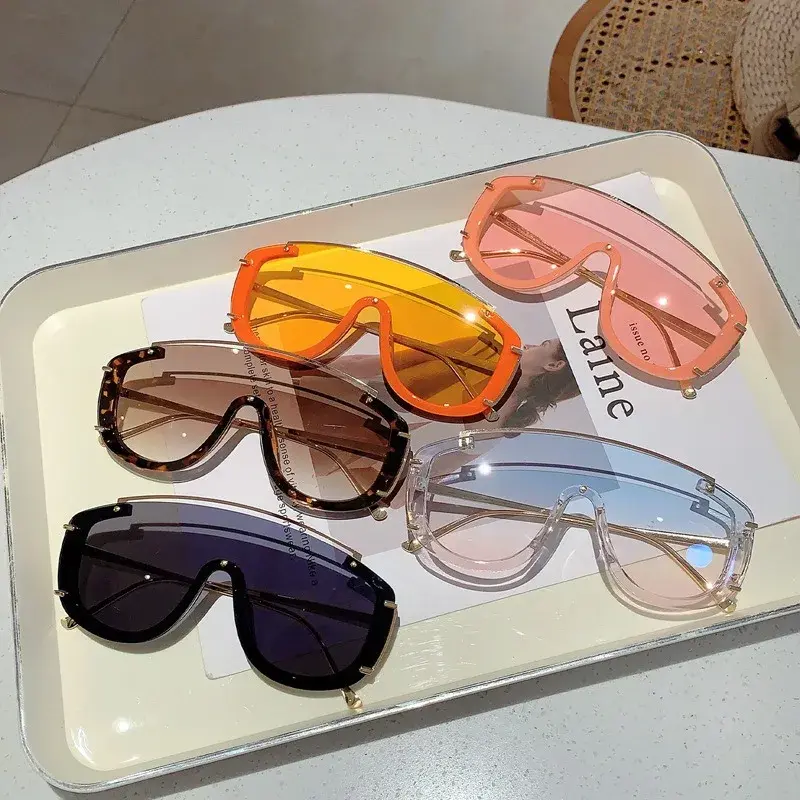 Y2k Stylish Women Sunglasses Fashion Gradient Outdoor Sports Shades Trendy Luxury Brand Design Futuristic Men Sun Glasses