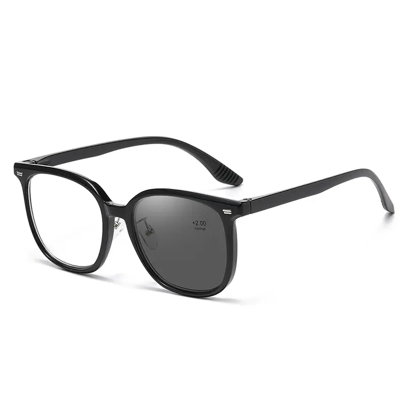 Fashion Photochromic Presbyopia Glasses Comfortable Large Frame Anti-blue Light Reading Glasses Men's and Women's Trend Glasses