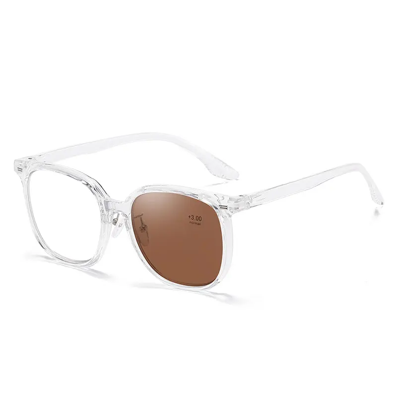 Fashion Photochromic Presbyopia Glasses Comfortable Large Frame Anti-blue Light Reading Glasses Men's and Women's Trend Glasses